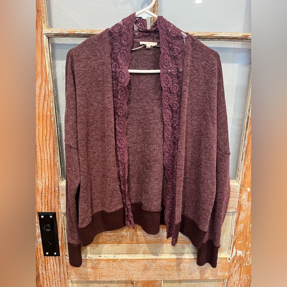 Mystree purple sweater cardigan Size Small